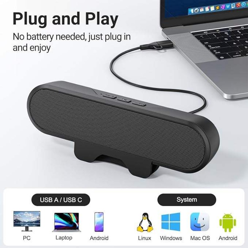 Barra de som usb portátil com  - Audio Music Online Free avaliação e preço