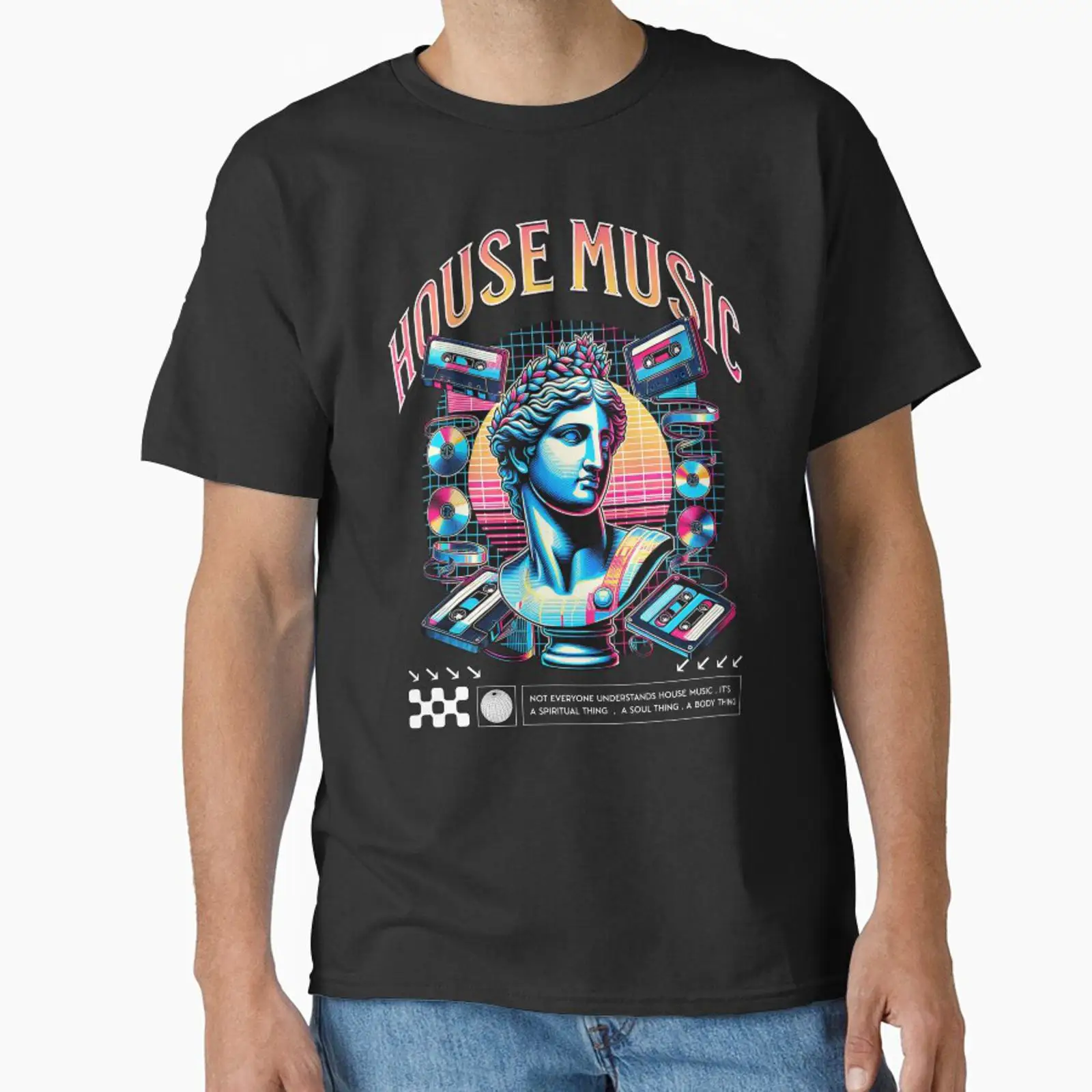 Camiseta Clássica Branca com E - Audio House Music avaliação e preço