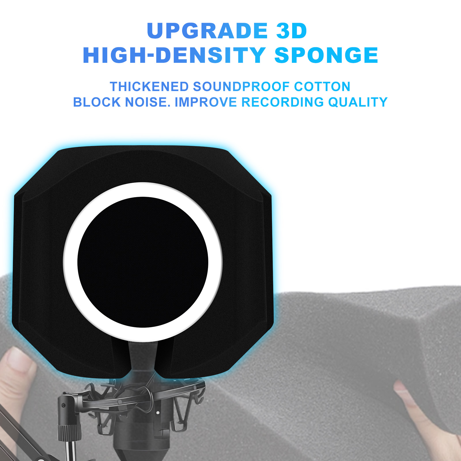 Microfone escudo de vento filt - Recording Pop Filter avaliação e preço