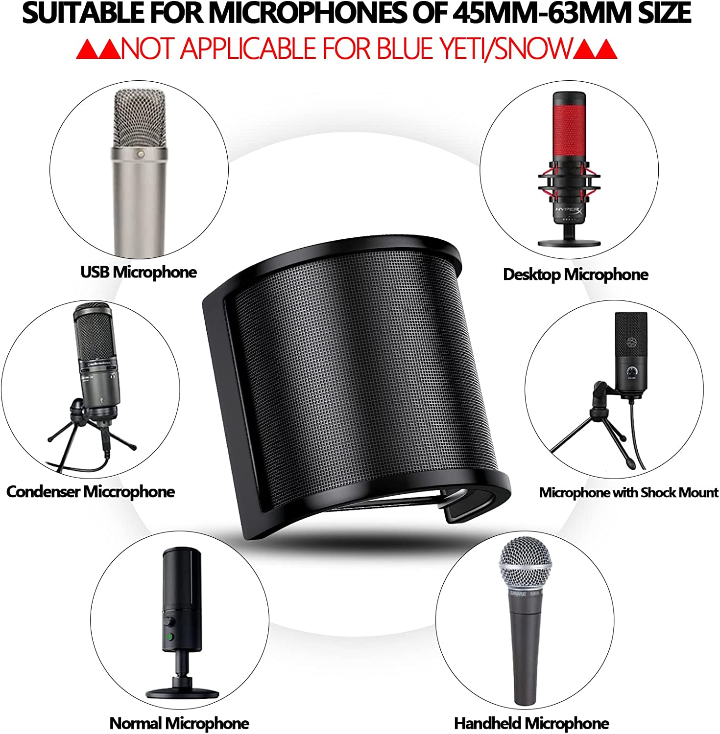 Universal Microfone Pop Filter - Recording Pop Filter avaliação e preço