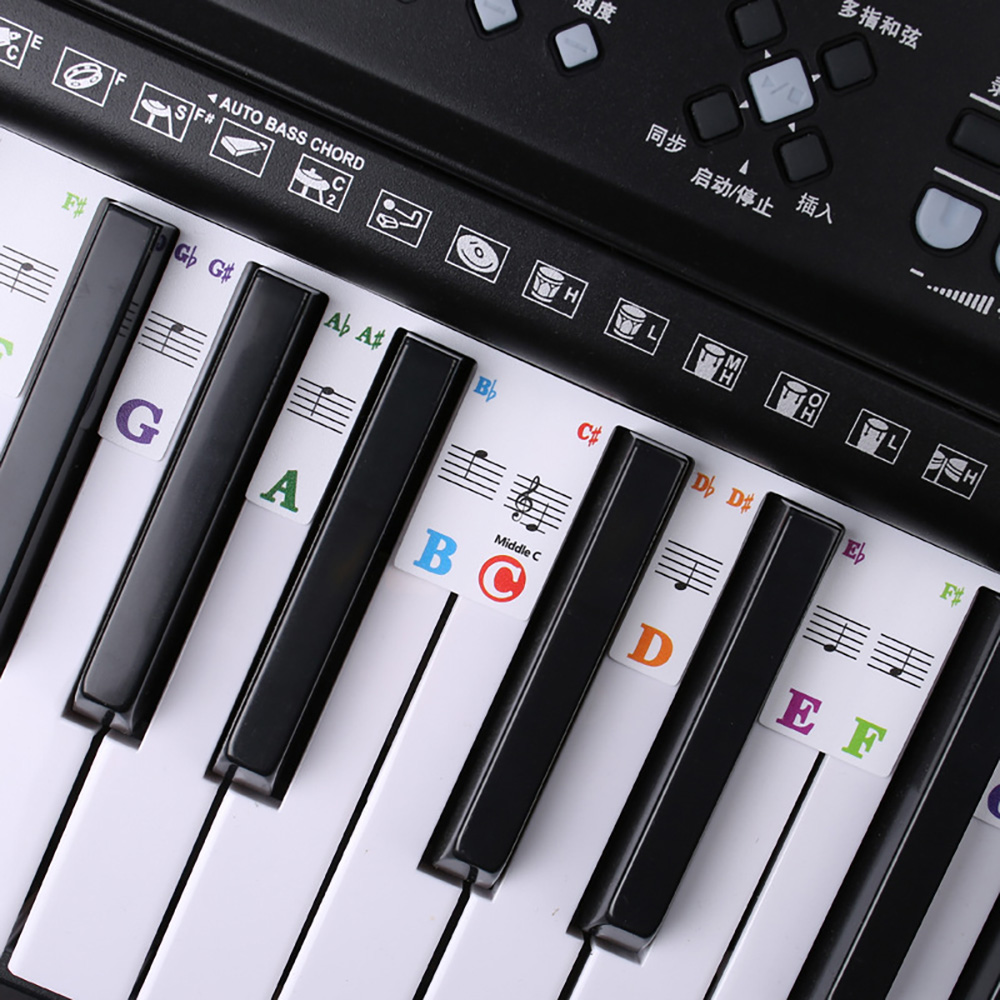 Adesivos de teclado de piano 8 - Audio Music Notes avaliação e preço