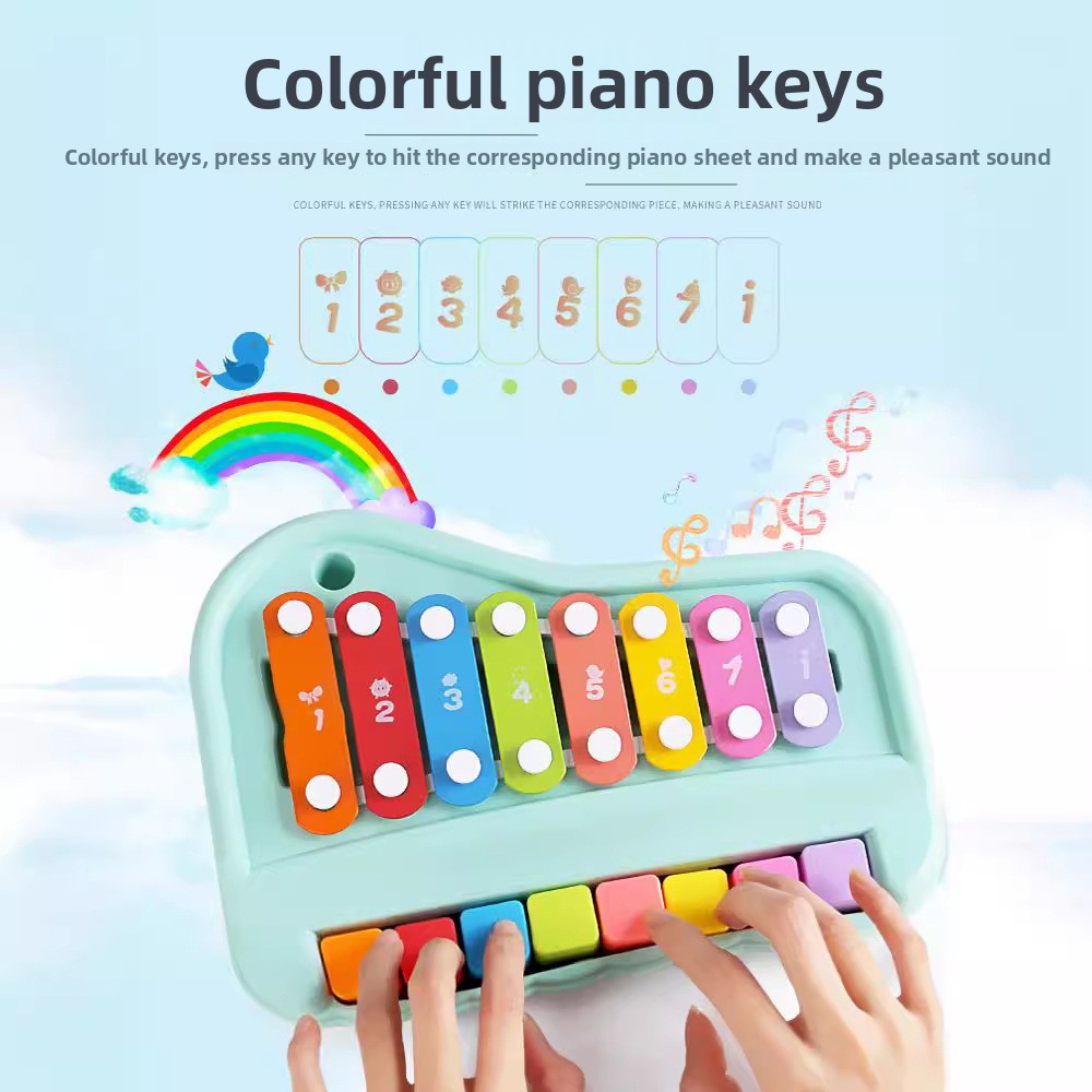 Piano xilofone de 8 notas 2 em - Audio Music Notes avaliação e preço