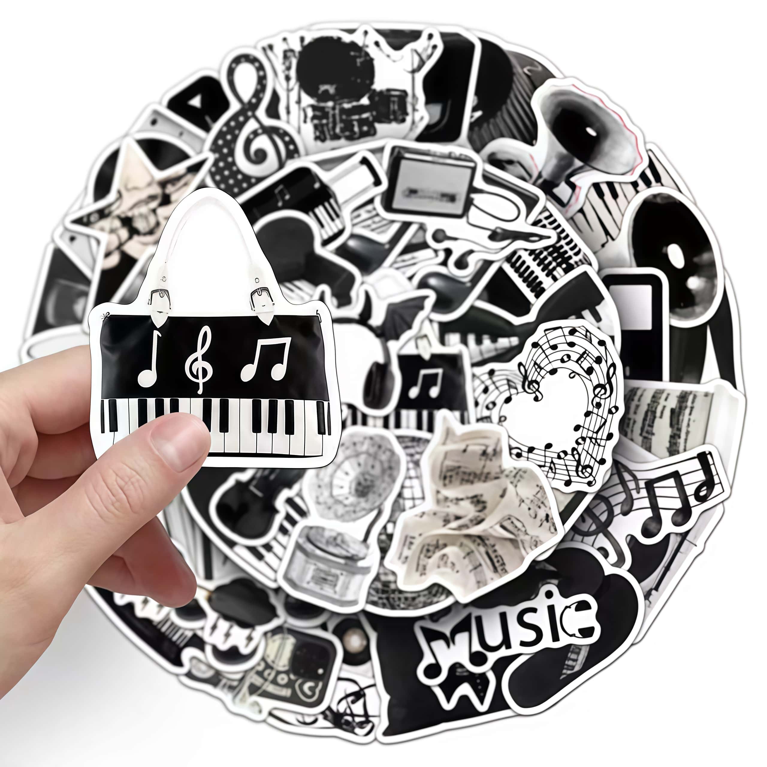 50 Adesivos de Instrumentos Mu - Audio Music Notes avaliação e preço