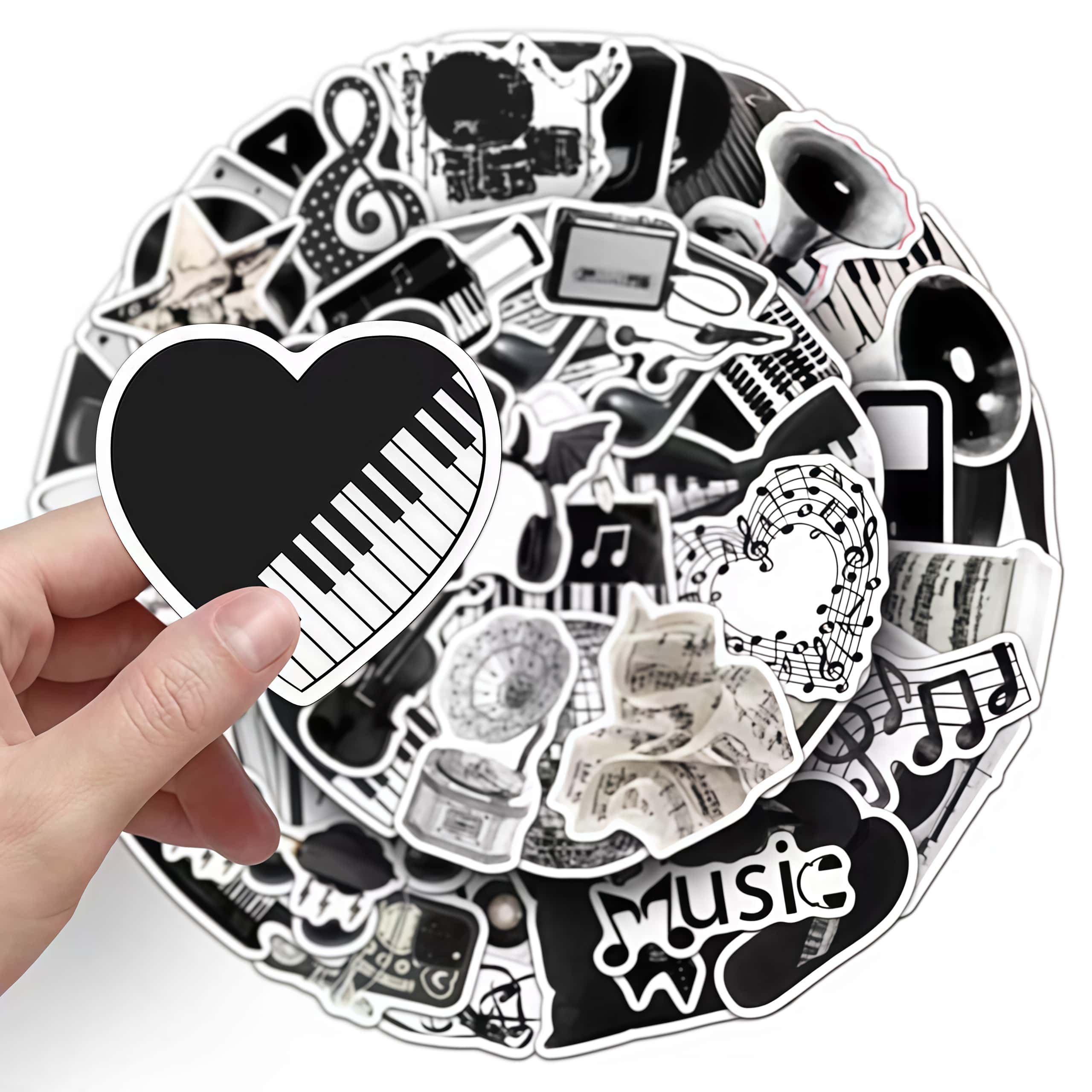 50 Adesivos de Instrumentos Mu - Audio Music Notes avaliação e preço