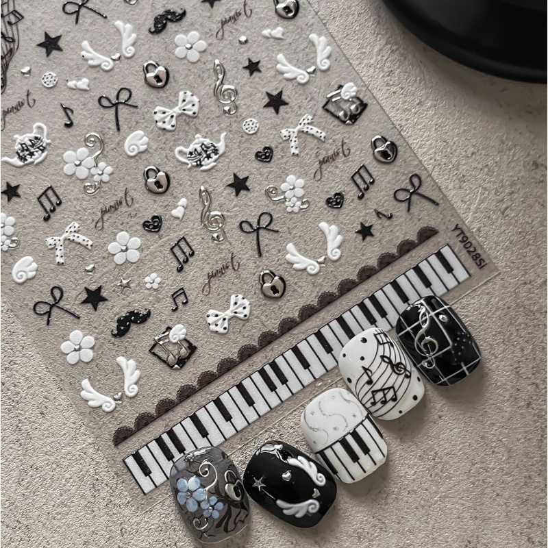 Adesivos de unhas com notas de - Audio Music Notes avaliação e preço