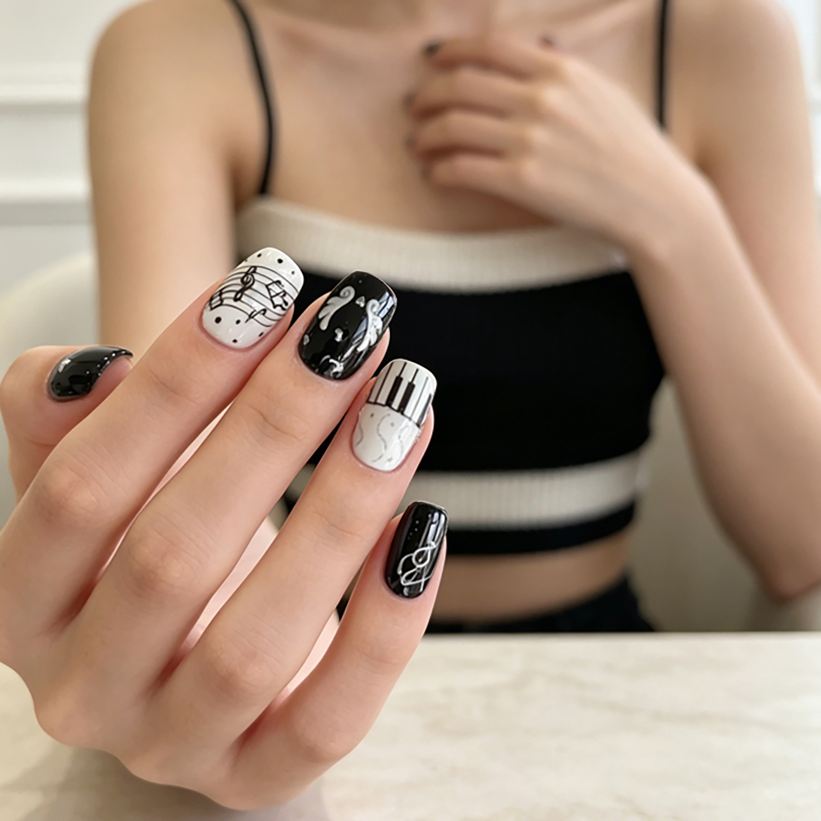 Adesivos de unhas com notas de - Audio Music Notes avaliação e preço